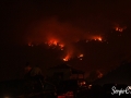 Foto nocturna del Incendio en la Villa de Mazo. Foto: Sergio C. Hdez