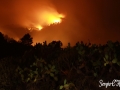 Foto nocturna del Incendio en la Villa de Mazo. Foto: Sergio C. Hdez